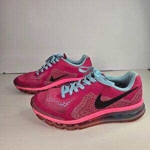 Nike Air Max GS‎ Athletic Shoes Vivid Pink Black Blue 631331-600 Size 7 Youth